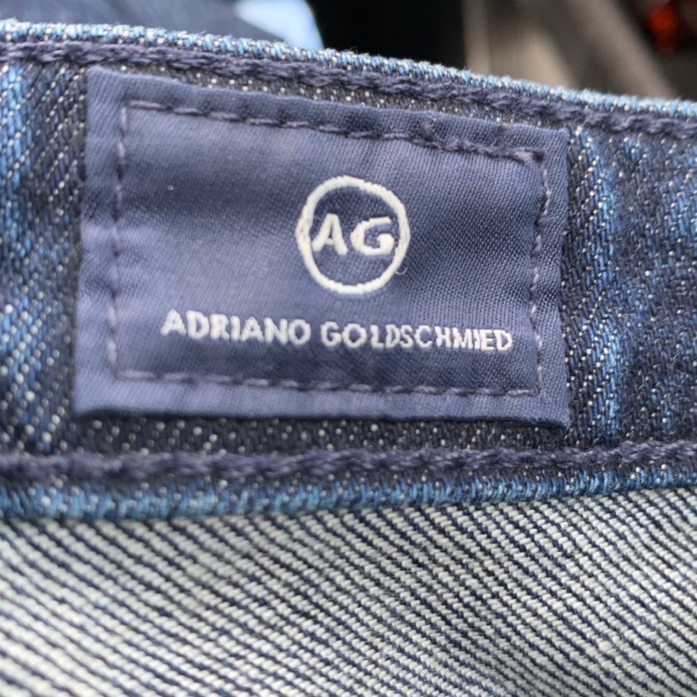 AG Prima ankle pin tucked cigarette ankle dark wash low/ mid rise jeans EUC - Picture 10 of 14